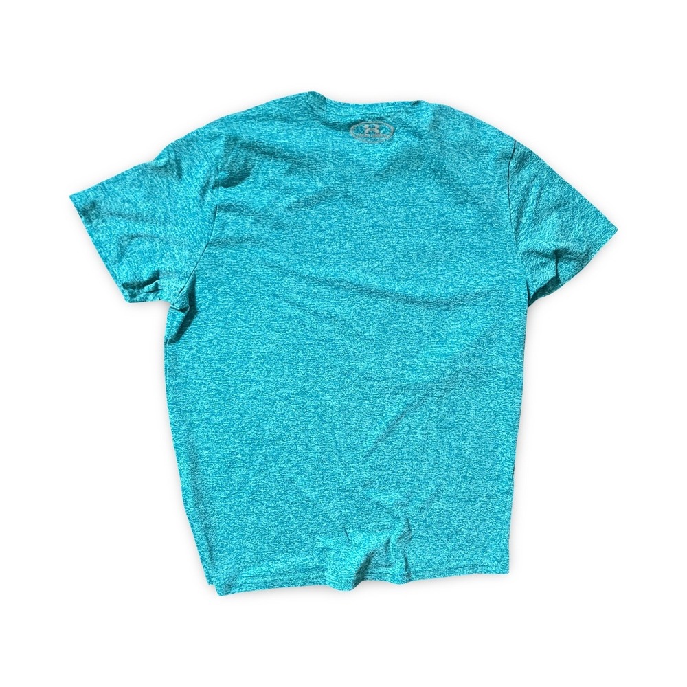 Under Armour Womens Threadborne HeatGear Fitted T-Shirt Teal Heather Medium - Picture 3 of 7
